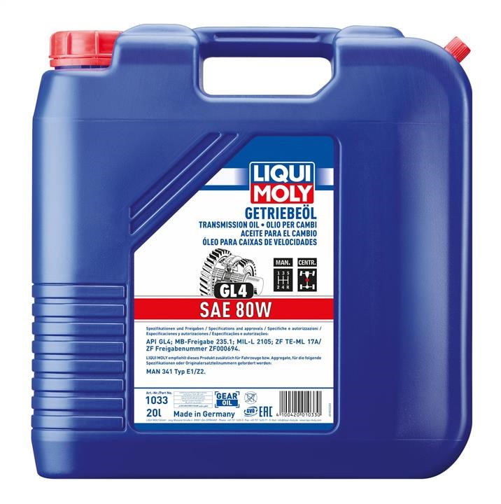 Liqui Moly 1033 Трансмиссионное масло Liqui Moly 80W, 20л 1033: Отличная цена - Купить в Польше на 2407.PL!
