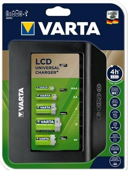 Varta 57688101401 Ładowarka LCD universal Charger Plus 57688101401: Dobra cena w Polsce na 2407.PL - Kup Teraz!