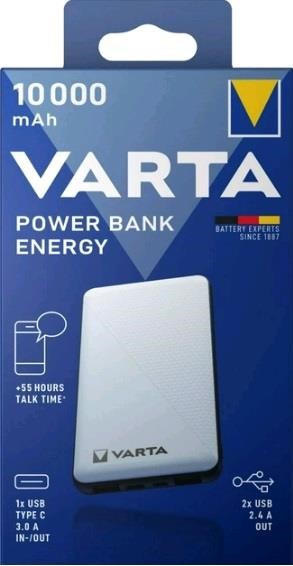 Varta 57976101111 Power Bank Energy 10000 mAh, Biały 57976101111: Dobra cena w Polsce na 2407.PL - Kup Teraz!