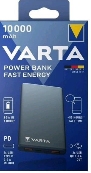 Varta 57981101111 Power Bank Fast Energy 10000 mAh, Szary 57981101111: Dobra cena w Polsce na 2407.PL - Kup Teraz!