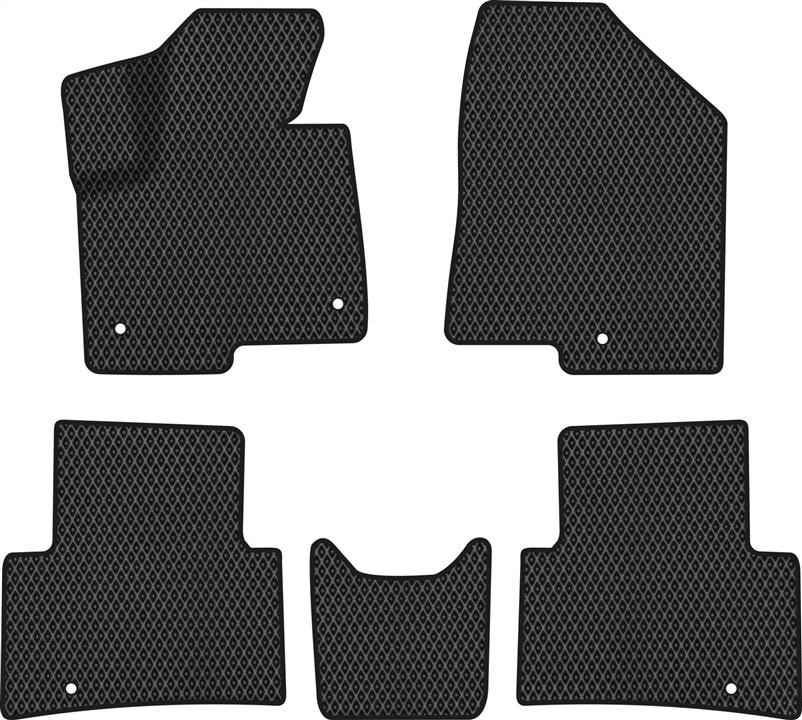 EVAtech HY11914CE5KH5RBB Mats in the cabin EVAtech for Hyundai Santa FE (DM) 5 clips 2012-2017 3 generation SUV Korea HY11914CE5KH5RBB: Buy near me in Poland at 2407.PL - Good price!