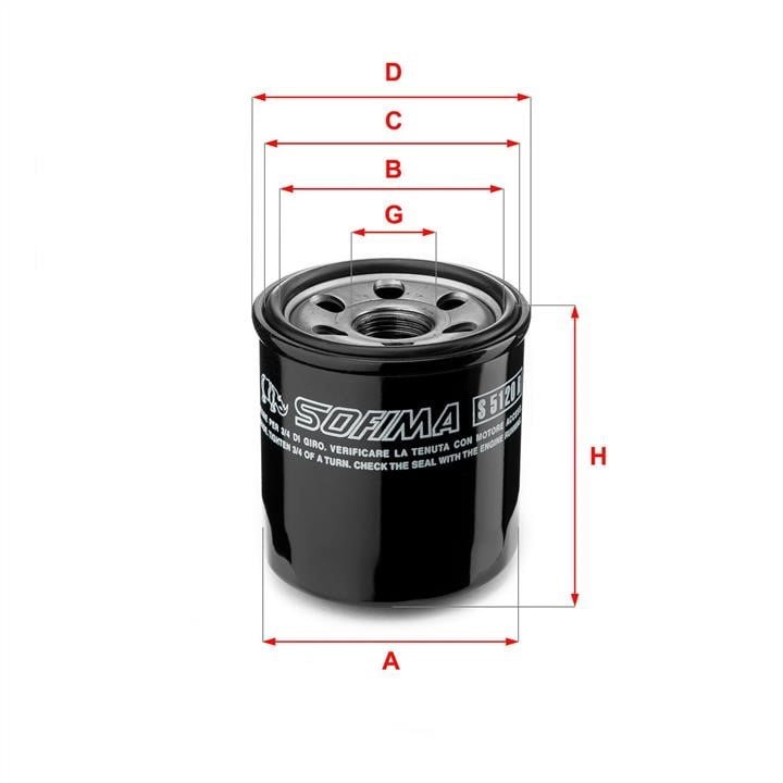 Sofima S 5120 R Oil Filter S5120R: Buy near me in Poland at 2407.PL - Good price!