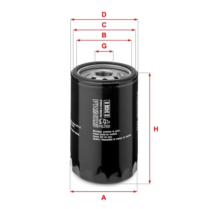 Sofima S 3436 R Oil Filter S3436R: Buy near me in Poland at 2407.PL - Good price!