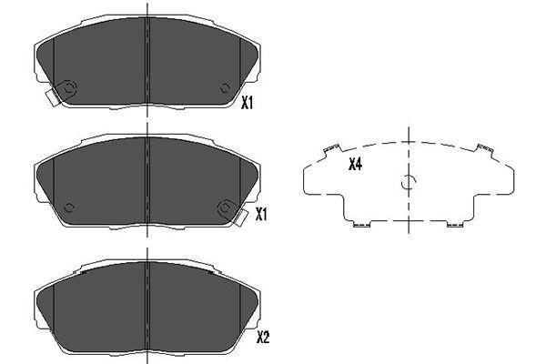 Kavo parts KBP-2027 Гальмівні колодки, комплект KBP2027: Приваблива ціна - Купити у Польщі на 2407.PL!