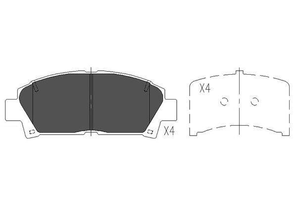 Kavo parts KBP-9110 Тормозные колодки дисковые передние, комплект KBP9110: Отличная цена - Купить в Польше на 2407.PL!