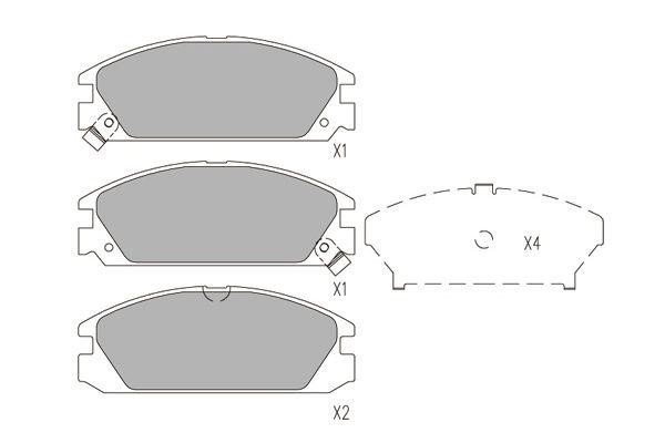 Kavo parts KBP-2055 Гальмівні колодки, комплект KBP2055: Приваблива ціна - Купити у Польщі на 2407.PL!