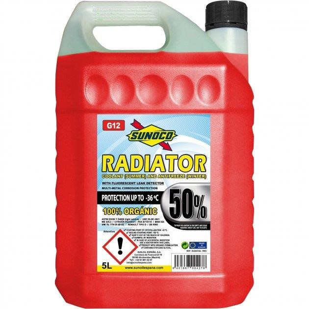 Sunoco MA23011 SUNOCO RADIATOR COOLANT 50% G12 red, ready to use -36C, 5L MA23011: Buy near me in Poland at 2407.PL - Good price!