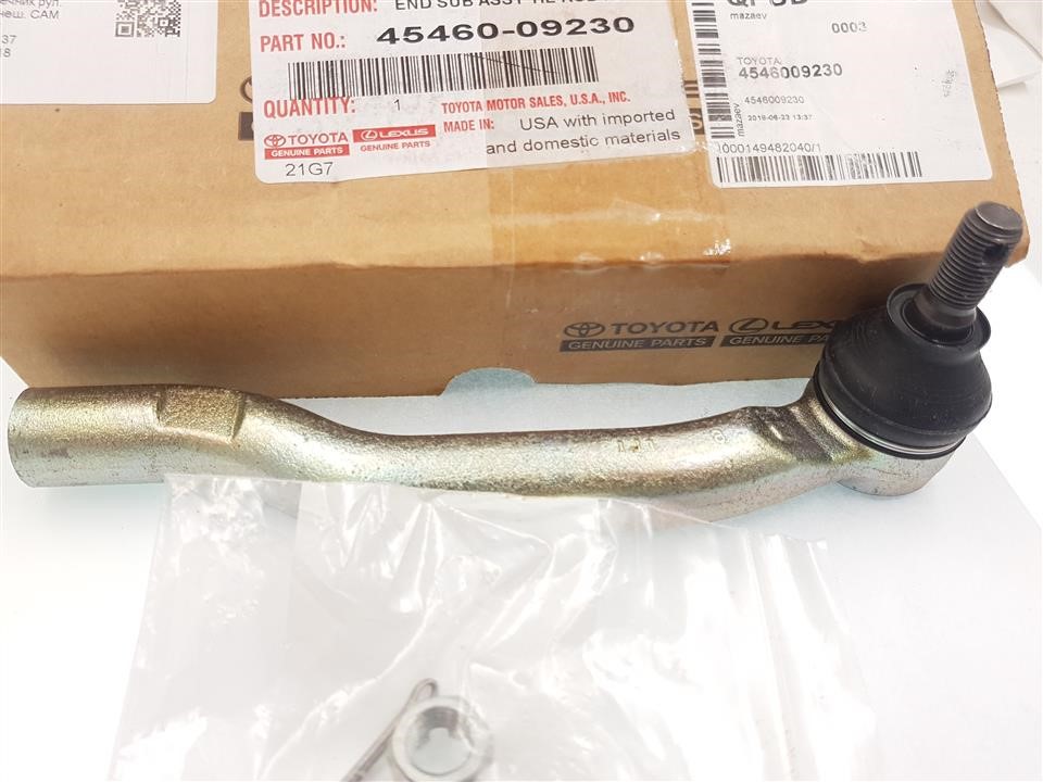 Toyota 45460-09230 Tie rod end 4546009230: Buy near me in Poland at 2407.PL - Good price!