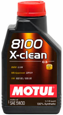 Motul 102785 Engine oil Motul 8100 X-Clean 5W-30, 1L 102785: Buy near me at 2407.PL in Poland at an Affordable price!
