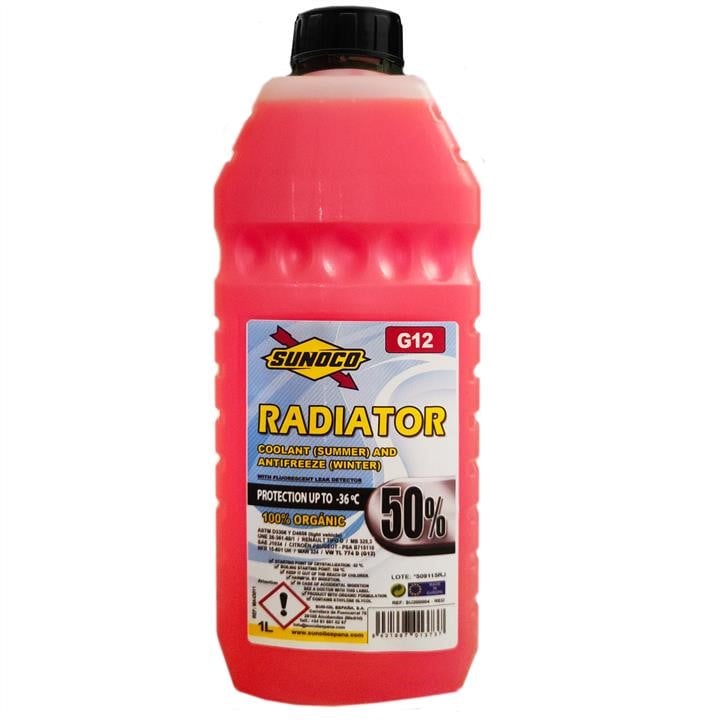 Sunoco MA43011 SUNOCO RADIATOR COOLANT 50% G12 red, ready to use -36C, 1L MA43011: Buy near me in Poland at 2407.PL - Good price!