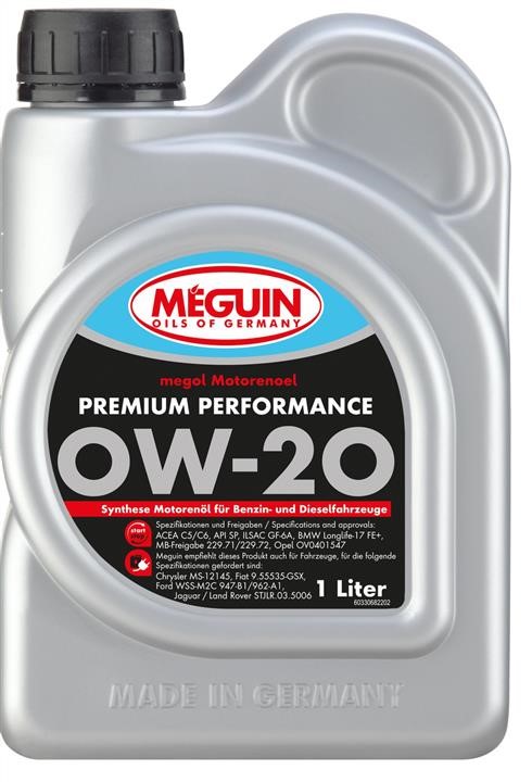Meguin 33068 Olej silnikowy Meguin Premium Performance 0W-20, 1L 33068: Dobra cena w Polsce na 2407.PL - Kup Teraz!