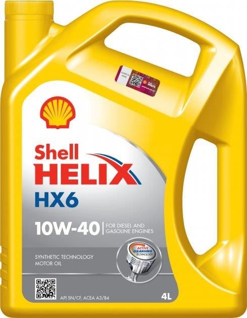 Shell HELIX HX 6 10W-40 4L Olej silnikowy Shell Helix HX6 10W-40, API SN/CF, ACE A3/B4, 4L HELIXHX610W404L: Dobra cena w Polsce na 2407.PL - Kup Teraz!