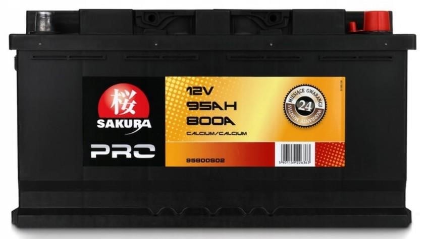 Sakura 95800S02 Akumulator Sakura 12V 95AH 800A(EN) R+ 95800S02: Dobra cena w Polsce na 2407.PL - Kup Teraz!