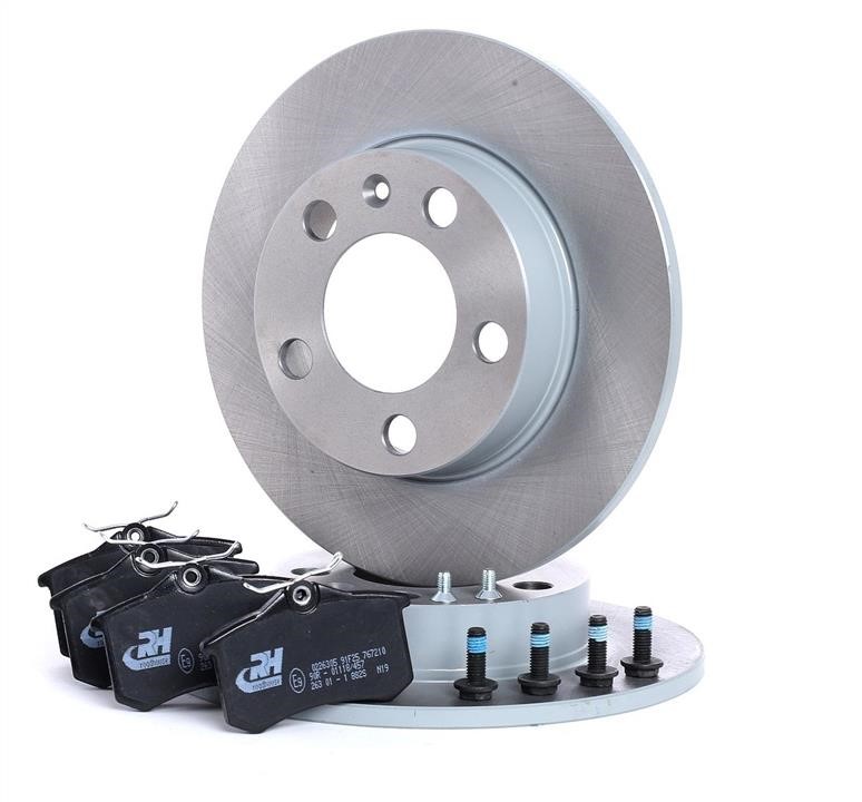 Road house 8263.01 Brake discs with pads rear non-ventilated, set 826301: Buy near me in Poland at 2407.PL - Good price!
