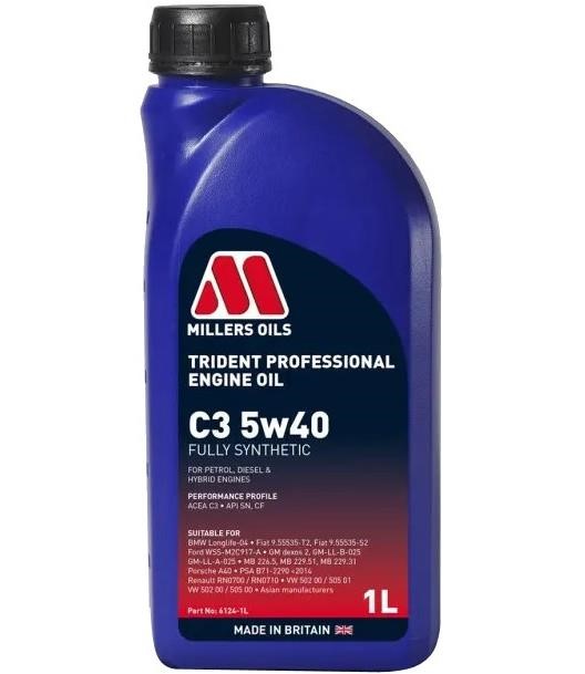 Millers Oils 5999-1 Engine oil Millers Oils Trident Professional C3 5W-30, 1L 59991: Buy near me at 2407.PL in Poland at an Affordable price!