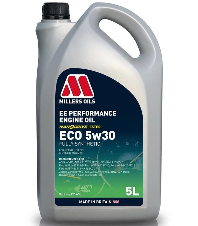 Millers Oils 7706-5 Engine oil Millers Oils EE Performance ECO 5W-30, 5L 77065: Buy near me in Poland at 2407.PL - Good price!