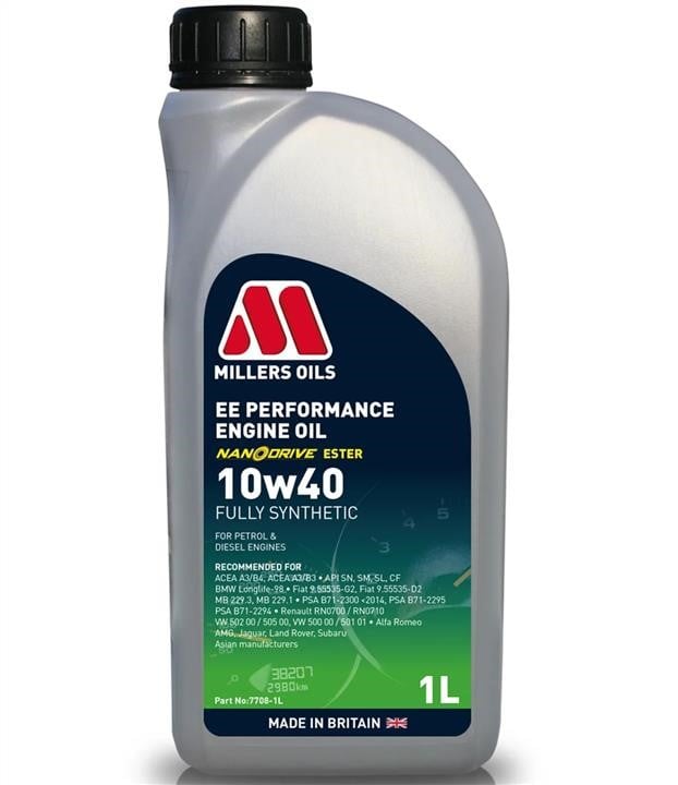 Millers Oils 7708-1 Engine oil Millers Oils EE Performance 10W-40, 1L 77081: Buy near me in Poland at 2407.PL - Good price!