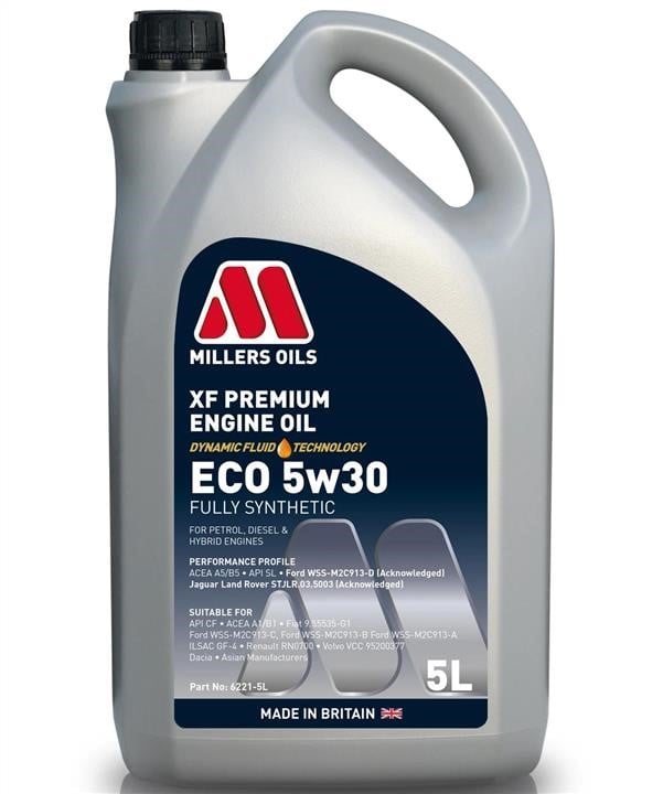 Millers Oils 6221-5 Engine oil Millers Oils XF Premium ECO 5W-30, 5L 62215: Buy near me at 2407.PL in Poland at an Affordable price!