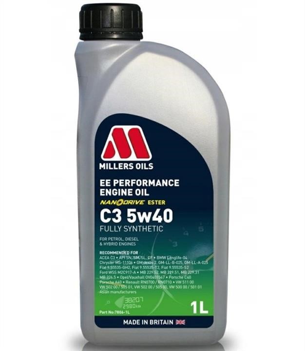 Millers Oils 7806-1 Engine oil Millers Oils EE Performance C3 5W-40, 1L 78061: Buy near me in Poland at 2407.PL - Good price!