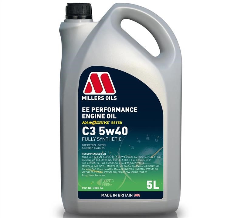 Millers Oils 7806-5 Engine oil Millers Oils EE Performance C3 5W-40, 5L 78065: Buy near me in Poland at 2407.PL - Good price!