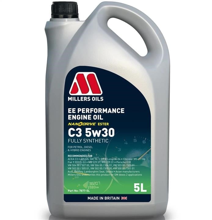 Millers Oils 7877-5 Engine oil Millers Oils EE Performance C3 5W-30, 5L 78775: Buy near me in Poland at 2407.PL - Good price!