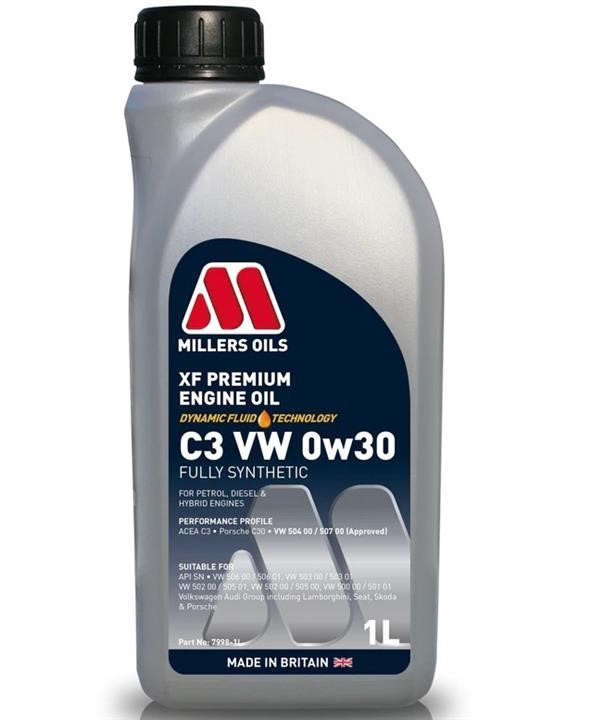 Millers Oils 7998-1 Engine oil Millers Oils XF Premium C3 VW 0W-30, 1L 79981: Buy near me in Poland at 2407.PL - Good price!