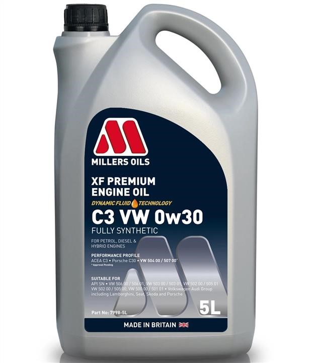 Millers Oils 7998-5 Engine oil Millers Oils XF Premium C3 VW 0W-30, 5L 79985: Buy near me in Poland at 2407.PL - Good price!