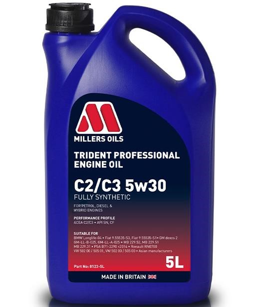 Millers Oils 8123-5 Моторное масло Millers Oils Trident Professional C2/C3 5W-30, 5л 81235: Отличная цена - Купить в Польше на 2407.PL!