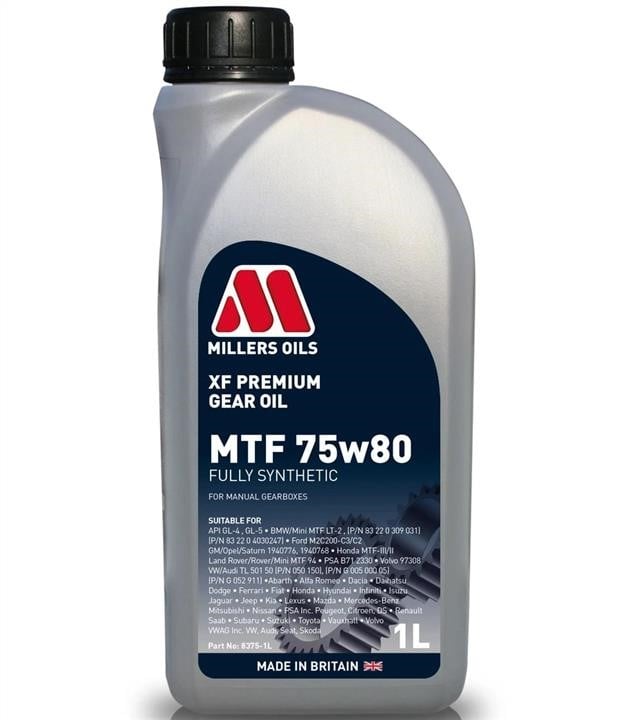 Millers Oils 8375-1 Olej przekładniowy MILLERS XF Premium MTF 75W80, API GL-4/GL-5, 1 l 83751: Dobra cena w Polsce na 2407.PL - Kup Teraz!