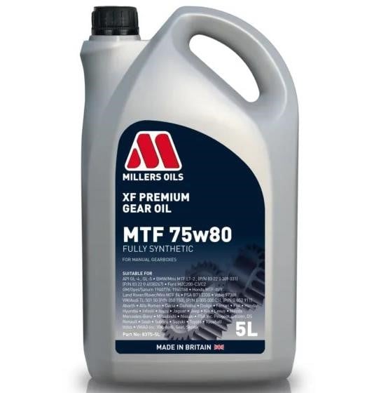 Millers Oils 8375-5 Olej przekładniowy MILLERS XF Premium MTF 75W80, API GL-4/GL-5, 5 l 83755: Dobra cena w Polsce na 2407.PL - Kup Teraz!
