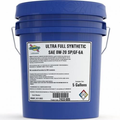 Sunoco 7433-005 Engine oil Sunoco Ultra Full Synthetic 0W-20, 19L 7433005: Buy near me in Poland at 2407.PL - Good price!