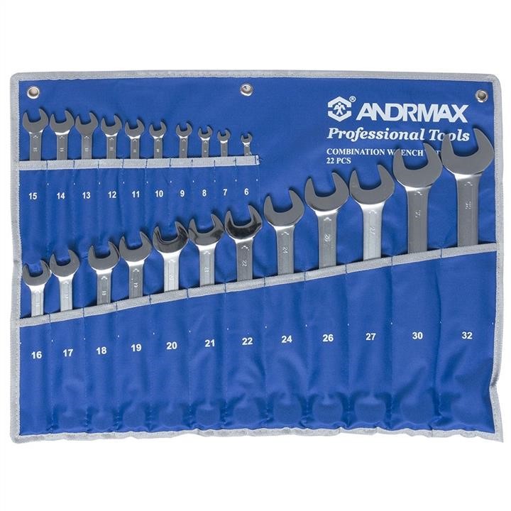 Andrmax 1822 Set of combined wrenches, 22 pcs. 1822: Buy near me in Poland at 2407.PL - Good price!