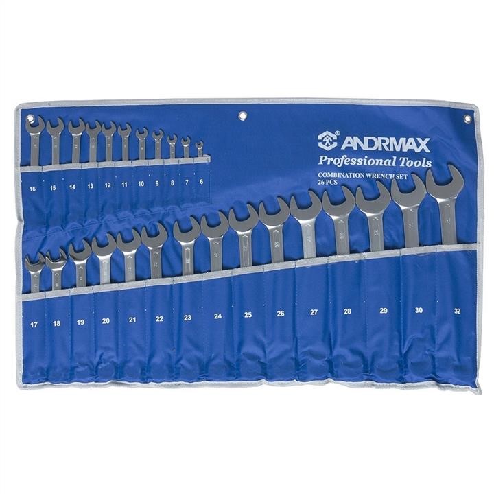 Andrmax 1826 Combination wrench set, 26 pcs 1826: Buy near me in Poland at 2407.PL - Good price!