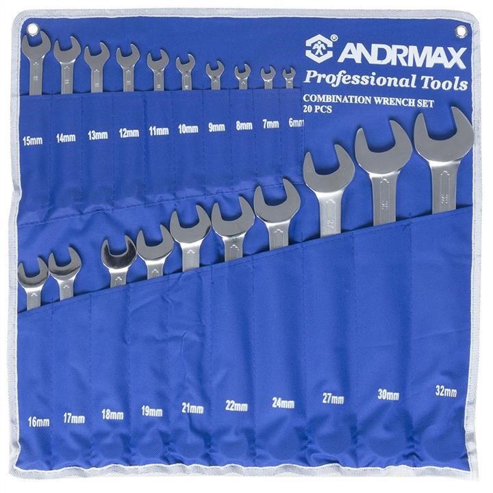 Andrmax 1820 Set of combined wrenches, 20 pcs. 1820: Buy near me in Poland at 2407.PL - Good price!