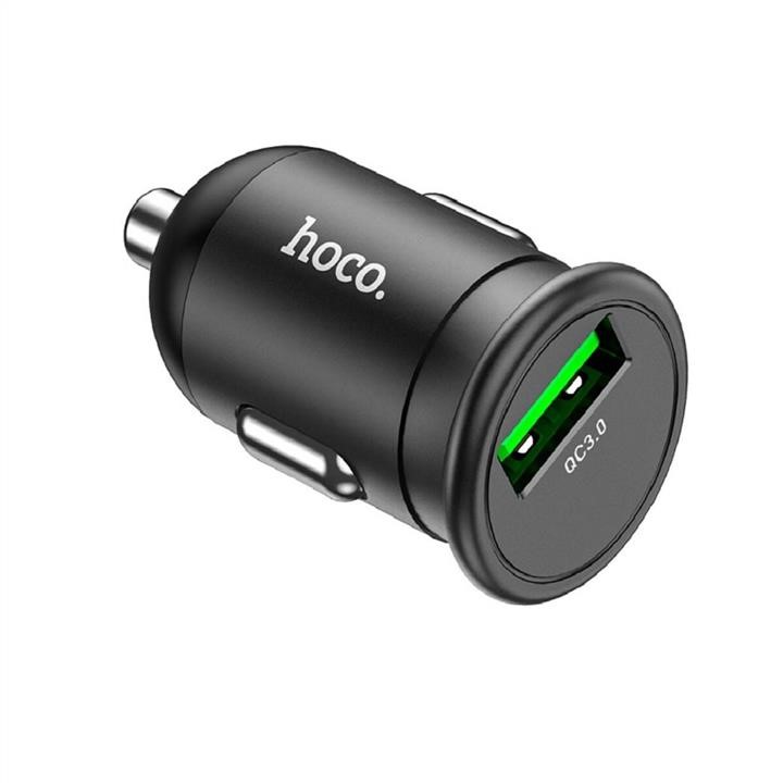 Hoco 6931474761187 USB зарядка для авто Hoco Z43 Mighty single port QC3.0 car charger Black 6931474761187: Приваблива ціна - Купити у Польщі на 2407.PL!