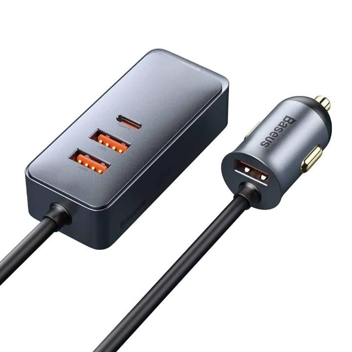 Baseus CCBT-B0G Ładowarka USB do samochodów Baseus Share Together PPS multi-port Fast charging with extension cord 120W 3U+1C Gray CCBTB0G: Dobra cena w Polsce na 2407.PL - Kup Teraz!