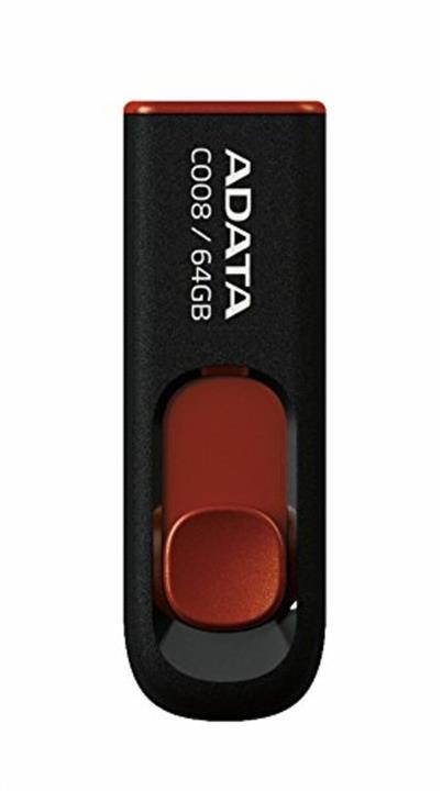 ADATA AC008-64G-RKD Flash A-DATA USB 2.0 C008 64Gb Black/Red AC00864GRKD: Dobra cena w Polsce na 2407.PL - Kup Teraz!