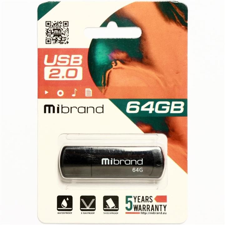 Mibrand MI2.0/GR64P3B Flash Mibrand USB 2.0 Grizzly 64Gb Black MI20GR64P3B: Dobra cena w Polsce na 2407.PL - Kup Teraz!