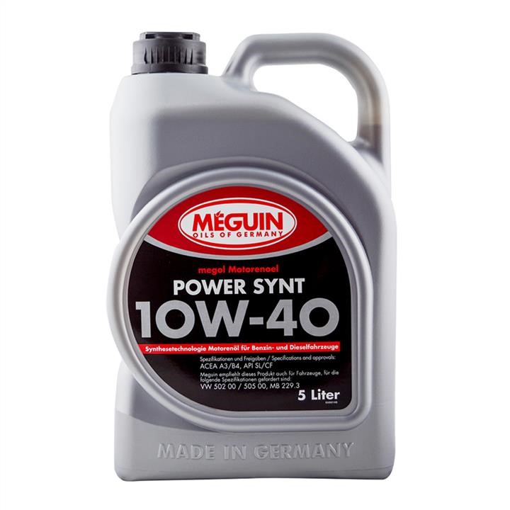 Meguin 4800 Engine oil Meguin Power Synt 10W-40, 5L 4800: Buy near me in Poland at 2407.PL - Good price!