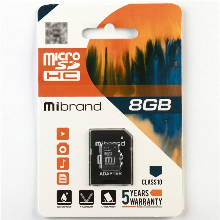 Mibrand MICDHC10/8GB-A Карта MicroSDHC Mibrand 8Gb class 10 (adapter SD) MICDHC108GBA: Приваблива ціна - Купити у Польщі на 2407.PL!