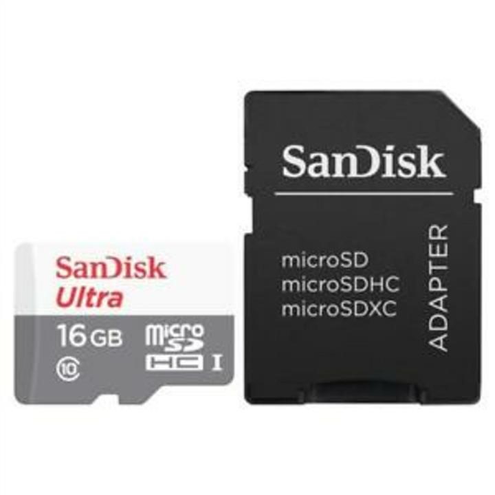 Sandisk SDSQUNS-016G-GN3MA Карта MicroSDHC (UHS-1) SanDisk Ultra 16Gb class 10 (80Mb/s) (adapter SD) SDSQUNS016GGN3MA: Приваблива ціна - Купити у Польщі на 2407.PL!