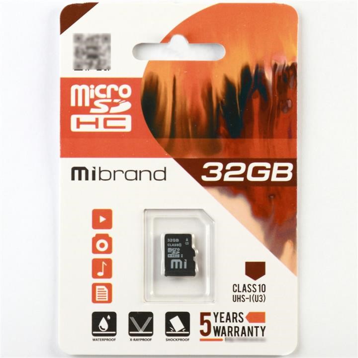 Mibrand MICDHU3/32GB Карта MicroSDHC (UHS-1 U3) Mibrand 32Gb class 10 MICDHU332GB: Приваблива ціна - Купити у Польщі на 2407.PL!