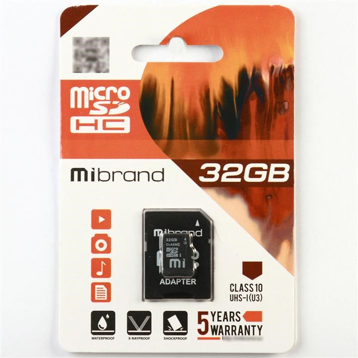 Mibrand MICDHU3/32GB-A MicroSDHC (UHS-1 U3) Mibrand 32Gb class 10 (adapter SD) MICDHU332GBA: Dobra cena w Polsce na 2407.PL - Kup Teraz!