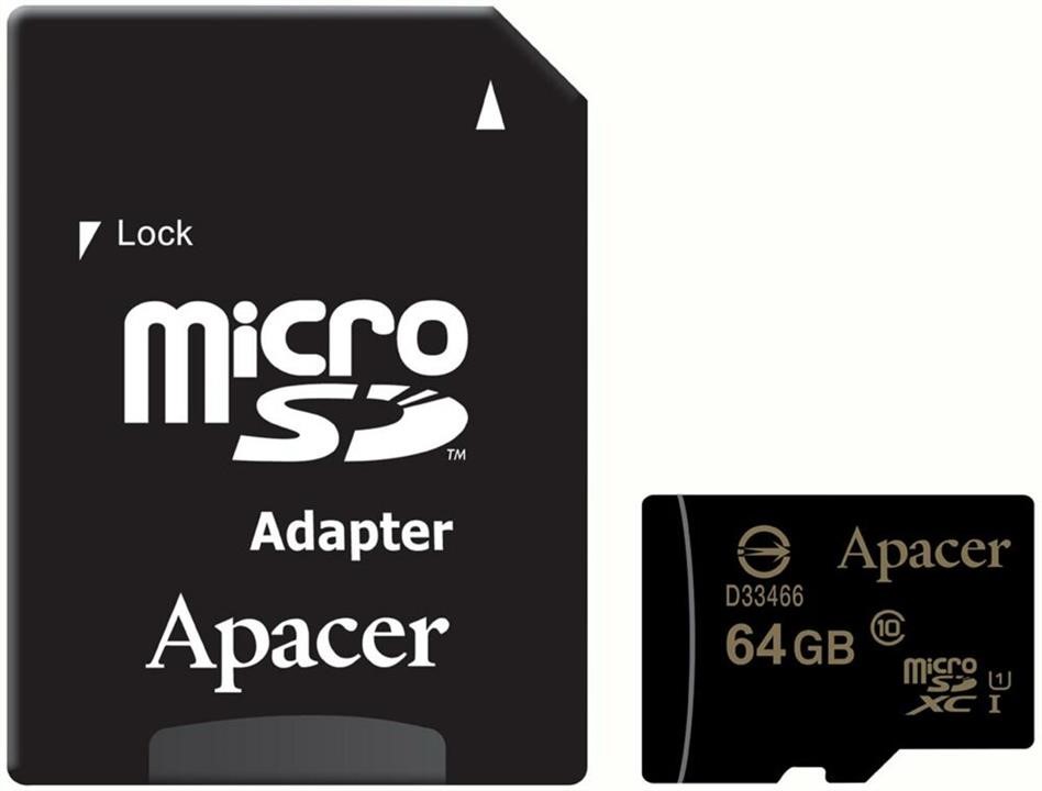 Apacer AP64GMCSX10U1-R MicroSDXC (UHS-1) Apacer 64Gb class 10 (adapter SD) AP64GMCSX10U1R: Dobra cena w Polsce na 2407.PL - Kup Teraz!