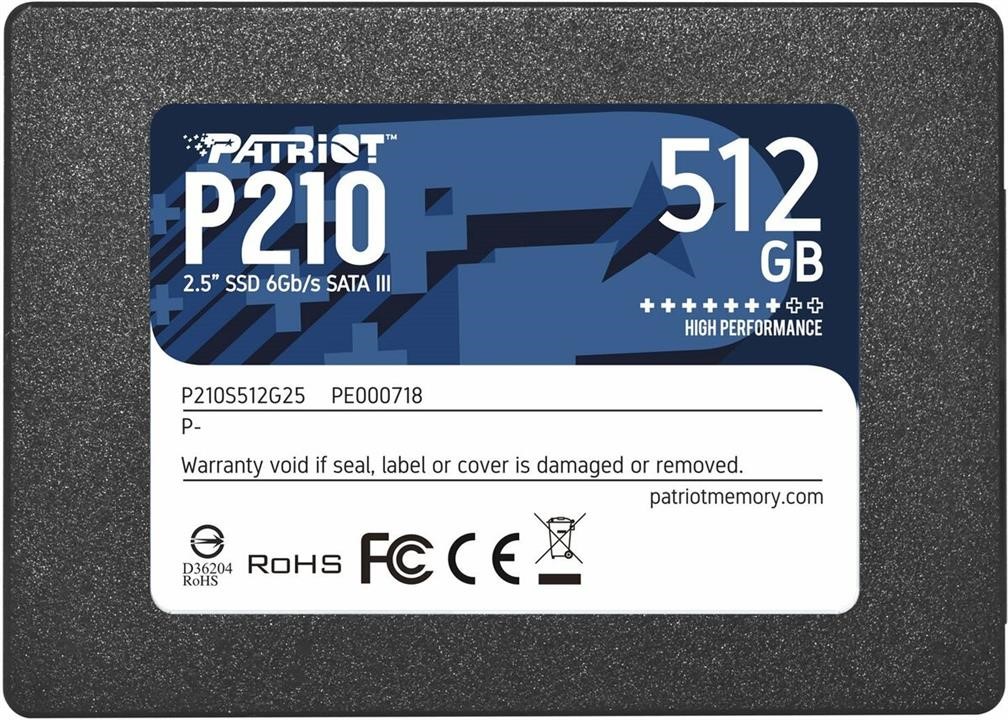 Patriot P210S512G25 SSD-накопитель Patriot P210 512GB 2.5&quot; 7mm SATAIII 3D QLC P210S512G25: Купить в Польше - Отличная цена на 2407.PL!