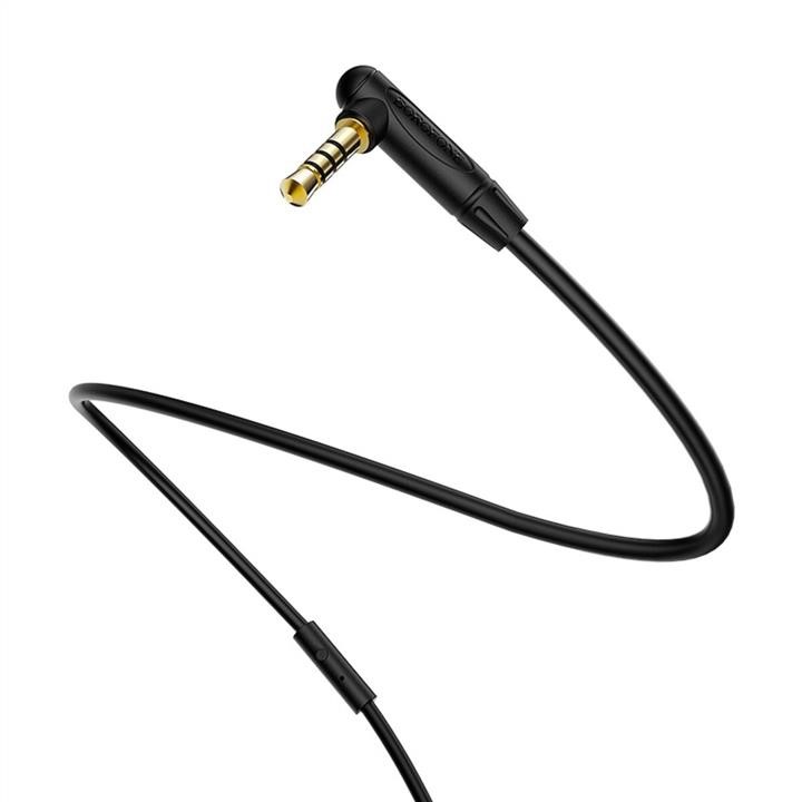 Borofone BL5B Borofone BL5 audio AUX cable 1m, with microphone Black BL5B: Buy near me in Poland at 2407.PL - Good price!
