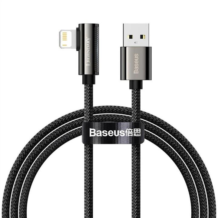 Baseus CALCS-01 Baseus Legend Series Elbow Fast Charging Data Cable USB to iP 2.4A 1m Black CALCS01: Buy near me in Poland at 2407.PL - Good price!