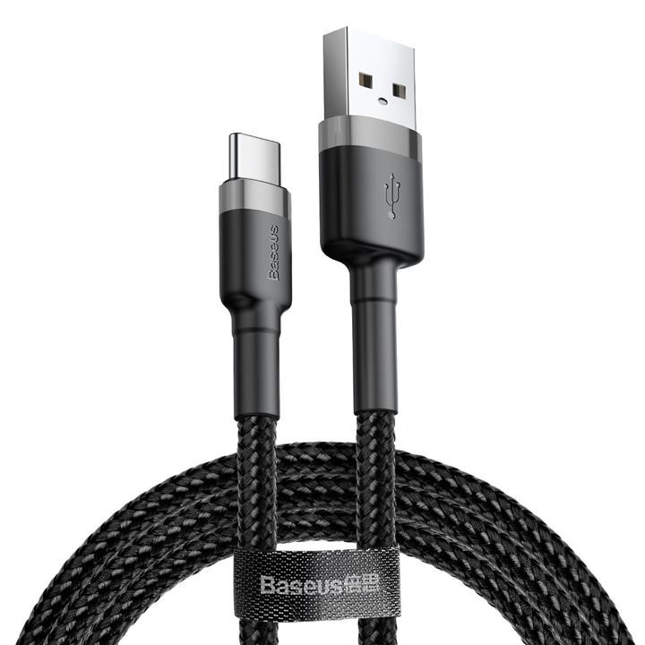 Baseus CATKLF-AG1 Baseus Cafule Cable USB For Type-C 3A 0.5m Gray+Black CATKLFAG1: Buy near me in Poland at 2407.PL - Good price!