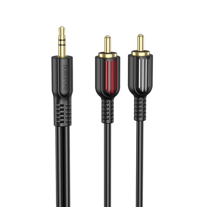 Borofone BL11B Borofone BL11 3.5mm to double RCA audio cable Black BL11B: Buy near me in Poland at 2407.PL - Good price!