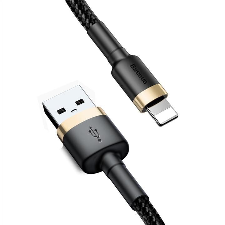 Baseus CALKLF-BV1 Кабель Baseus Cafule Cable USB For Lightning 2.4A 1m Gold+Black CALKLFBV1: Отличная цена - Купить в Польше на 2407.PL!